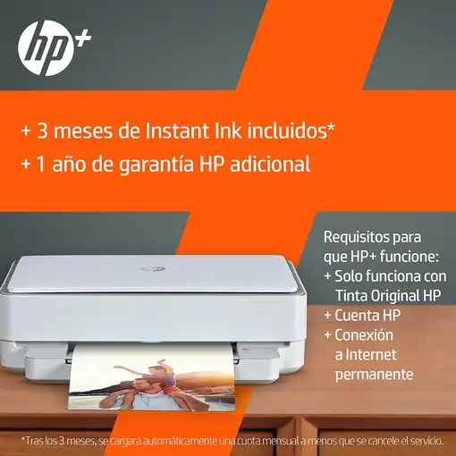 HP ENVY 6020e Inalámbrico All-in-One Color Impresora, Instant Ink; Fotocopiadora,