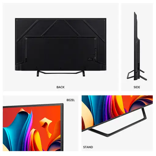 Hisense 65A7NQ Televisor 165,1 cm (65'') 4K Ultra HD Smart TV Wifi Gris 300 cd / m²