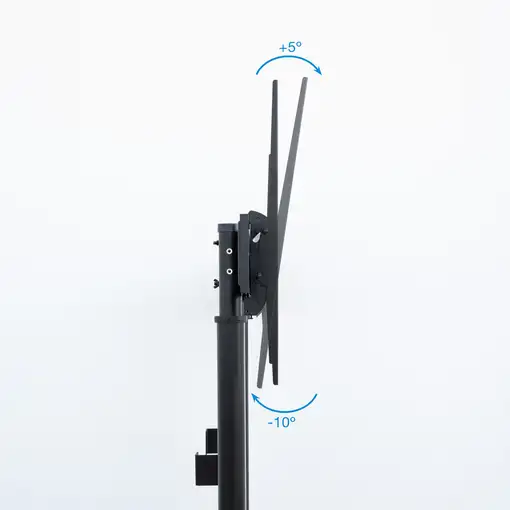 TooQ Lottus Soporte de Suelo/Pared Fijo con Regulación de Altura para Pantallas 55