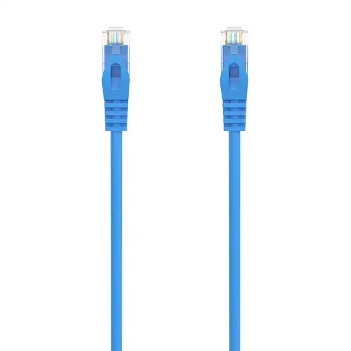 AISENS Cable de Red Latiguillo RJ45 LSZH Cat.6A 500 Mhz UTP AWG24, Azul, 1.0M