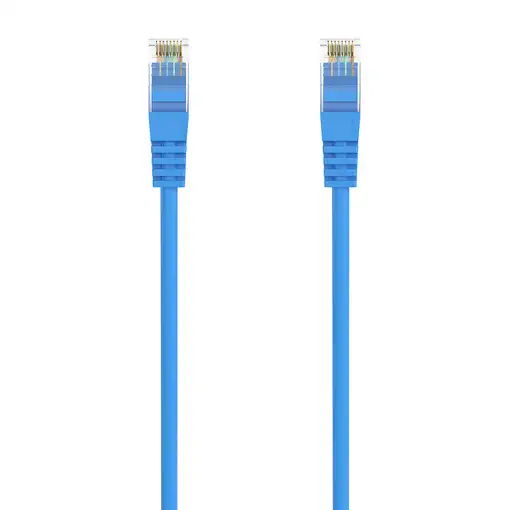 AISENS Cable de Red Latiguillo RJ45 LSZH Cat.6A 500 Mhz UTP AWG24, Azul, 1.0M