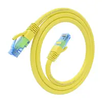 AISENS Cable De Red Latiguillo RJ45 Cat.6 UTP AWG26 CCA, Amarillo, 0.75 m