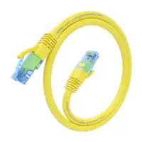AISENS Cable De Red Latiguillo RJ45 Cat.6 UTP AWG26 CCA, Amarillo, 25 cm