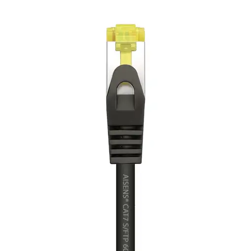 AISENS Cable De Red Latiguillo RJ45 LSZH Cat.7 600 MHz S/FTP PIMF AWG26, Negro, 25