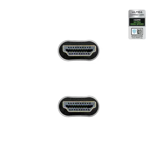 Nanocable Cable HDMI 2.1 Certificado ULTRA HIGH SPEED A/M-A/M, Negro, 1 m