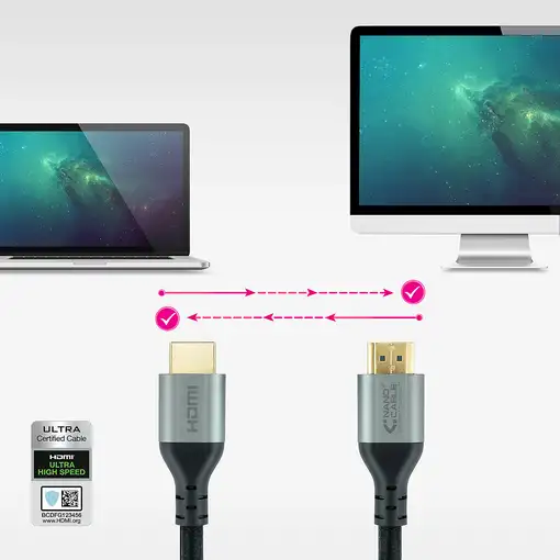 Nanocable Cable HDMI 2.1 Certificado ULTRA HIGH SPEED A/M-A/M, Negro, 1 m