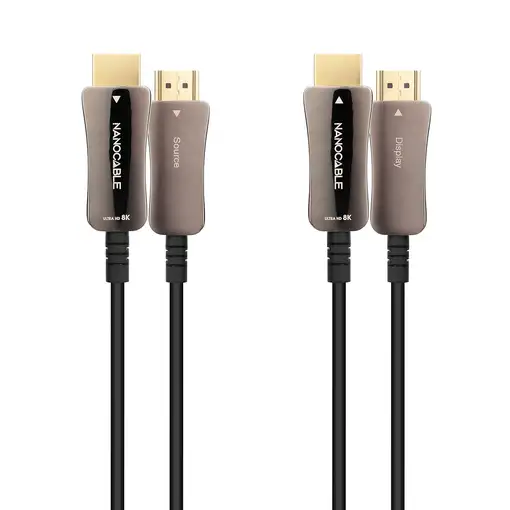 Nanocable Cable HDMI V2.1 AOC 8K@60Hz 4K@120Hz 48Gbps A/M-A/M, Negro, 15 m