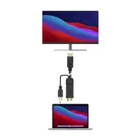 AISENS Cable Conversor Activo HDMI 2.0 + USB Alim. a DISPLAYPORT V1.2, HDMI/M-USB/