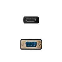 Nanocable Cable Conversor HDMI a VGA, 1.8 m, Negro