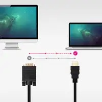 Nanocable Cable Conversor HDMI a VGA, 1.8 m, Negro