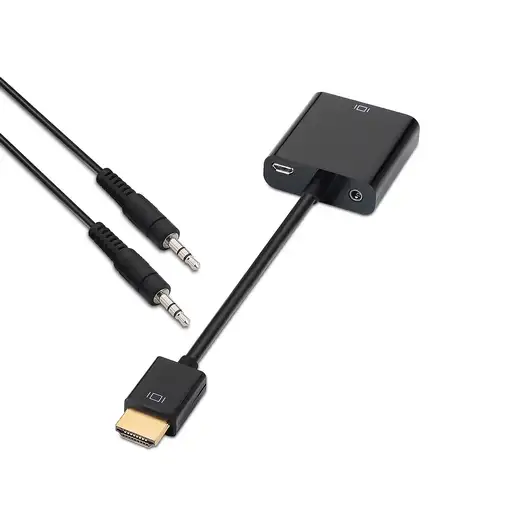 AISENS A122-0126 adaptador de cable de vídeo 0,1 m Negro