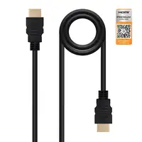 Nanocable HDMI V2.0, 0.5m cable HDMI 0,5 m HDMI tipo A (Estándar) Negro