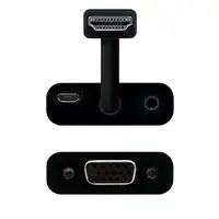 Nanocable CONVERSOR HDMI A SVGA+AUDIO, HDMI/M-SVGA/H+3.5/H, NEGRO, 10 CM+1.0 M