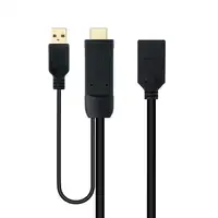 Nanocable Conversor HDMI 2.0 a DisplayPort V1.2 Negro, 20 cm