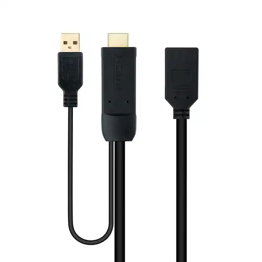 Nanocable Conversor HDMI 2.0 a DisplayPort V1.2 Negro, 20 cm