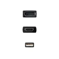 Nanocable Conversor HDMI 2.0 a DisplayPort V1.2 Negro, 20 cm