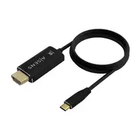 AISENS Cable Conversor Aluminio USB-C A HDMI 2.1 8k@60Hz, USB-C/M-HDMI/M, Negro, 2