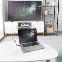 AISENS Cable Conversor Aluminio USB-C A HDMI 2.1 8k@60Hz, USB-C/M-HDMI/M, Negro, 2