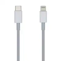 AISENS Cable USB 2.0 USB-С A Lightning PD 2A, Lightning/M-USB-С/M, Blanco, 2.0m