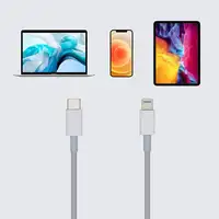 AISENS Cable USB 2.0 USB-С A Lightning PD 2A, Lightning/M-USB-С/M, Blanco, 2.0m