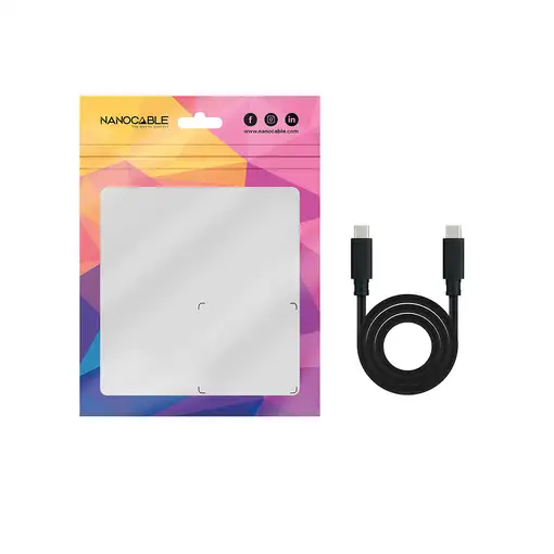 Nanocable Cable USB 3.2 Gen2x2 20Gbps 5A/100W 4K/60Hz USB-C/M-USB-C/M, Negro, 3 m