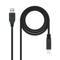 Nanocable 10.01.0802-BK cable USB USB 3.2 Gen 1 (3.1 Gen 1) 2 m USB A USB B Negro
