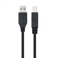 Nanocable 10.01.0802-BK cable USB USB 3.2 Gen 1 (3.1 Gen 1) 2 m USB A USB B Negro