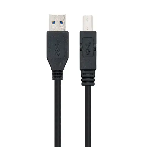 Nanocable 10.01.0802-BK cable USB USB 3.2 Gen 1 (3.1 Gen 1) 2 m USB A USB B Negro