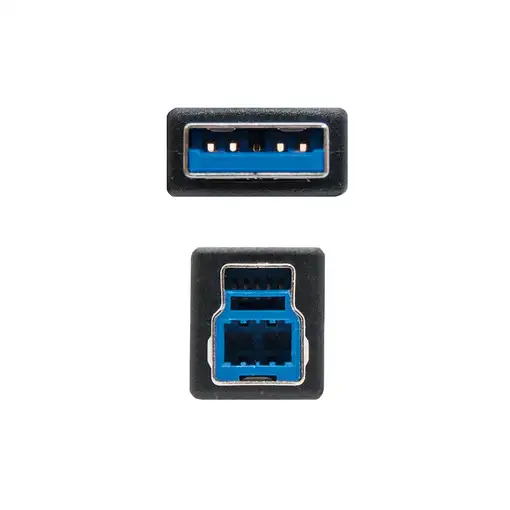 Nanocable 10.01.0802-BK cable USB USB 3.2 Gen 1 (3.1 Gen 1) 2 m USB A USB B Negro