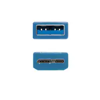 Nanocable CABLE USB 3.0, TIPO A/M-MICRO B/M, AZUL, 1.0 M