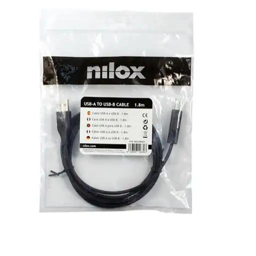 Nilox Cable USB-A a USB-B (PARA IMPRESORA) - 1.8 Metros