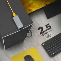 AISENS Conversor USB3.2 Gen1 USB-A+USB-C a Ethernet 2.5G 10/100/1000/2500 Mbps, Gr