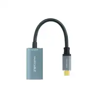 Nanocable Conversor USB-C a DisplayPort 8K Aluminio, 15 cm, Gris