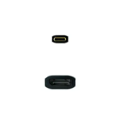 Nanocable Conversor USB-C a DisplayPort 8K Aluminio, 15 cm, Gris