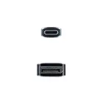 Nanocable 10.15.5002 adaptador de cable de vídeo 1,8 m USB Tipo C DisplayPort Alum