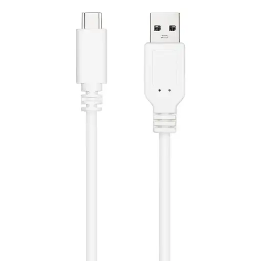 Nanocable Cable USB 2.0 3A, tipo USB-C/M-A/M, Blanco, 0.5 m