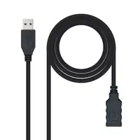 Nanocable Cable USB 3.0, Tipo A/M-A/H, Negro, 3.0 M