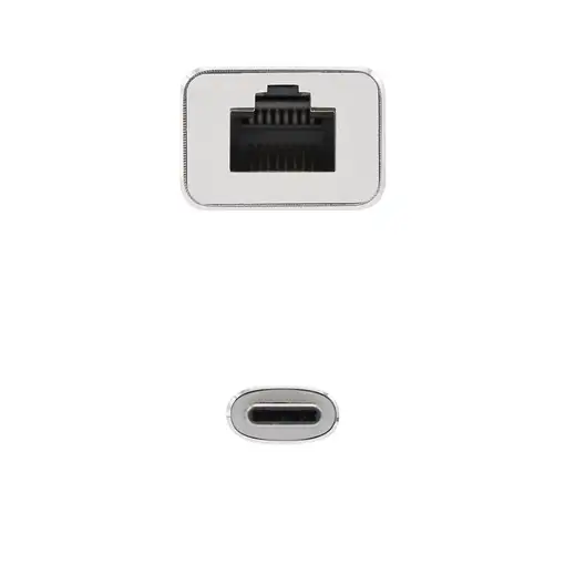 Nanocable Conversor USB-C A Ethernet Gigabit 10/100/1000 Mbps. 15cm