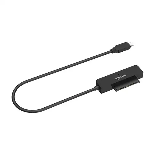 AISENS Adaptador SATA a USB-C USB3.0/USB3.1 Gen1 para Discos Duros 2.5″, Negro