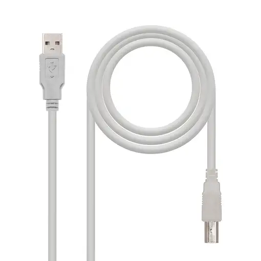Nanocable CABLE USB 2.0 IMPRESORA, TIPO A/M-B/M, BEIGE, 1.0 M