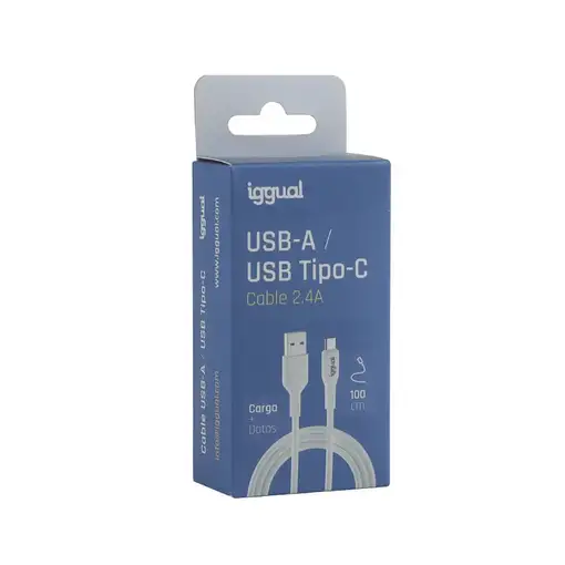 iggual IGG316948 cable USB USB 2.0 1 m USB A USB C Blanco
