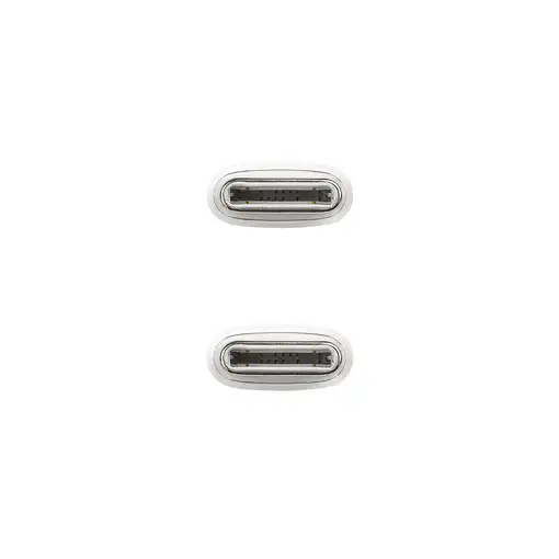 Nanocable Cable USB-C 2.0 60W 3A, USB-C/M-USB-C/M, Blanco, 2 m