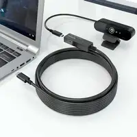 AISENS Cable USB 3.2 Gen1x1 prolongador con Amplificador, USB-C/M-USB-C/H, Negro,