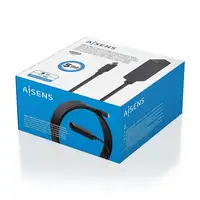 AISENS Cable USB 3.2 Gen1x1 prolongador con Amplificador, USB-C/M-USB-C/H, Negro,