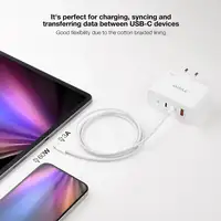 Nanocable Cable USB-C 2.0 60W 3A, USB-C/M-USB-C/M, Blanco, 1 m