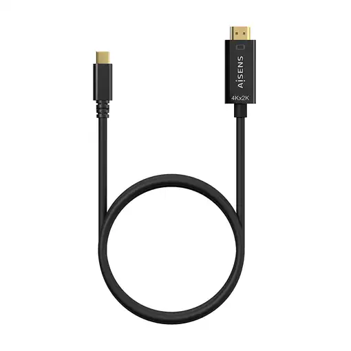 AISENS Cable Conversor USB-C A HDMI 4K@30Hz, USB-C/M-HDMI/M, Negro, 1.8M