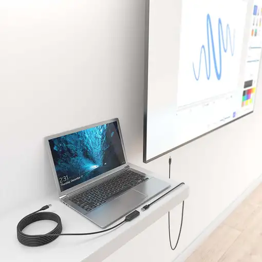 AISENS Cable USB 2.0 Prolongador con Amplificador, Tipo A/M-A/H, Negro, 10m