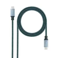 Nanocable Cable USB 3.1 Gen2 10Gbps 5A, 4K/60Hz, USB-C/M-USB-C/M, Gris/Negro, 1.5