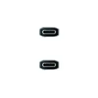 Nanocable Cable USB 3.1 Gen2 10Gbps 5A, 4K/60Hz, USB-C/M-USB-C/M, Gris/Negro, 1.5