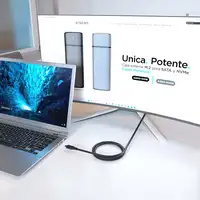 AISENS Cable USB 3.2 Gen2x2 20Gbps 8K@30Hz 5A 100W E-Marker, Tipo USB-C/M-USB-C/M,